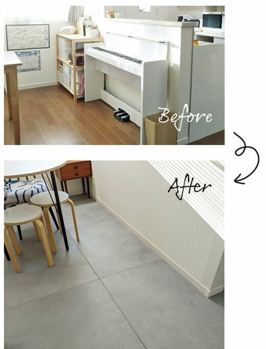 フローリングの張り替えビフォーアフター