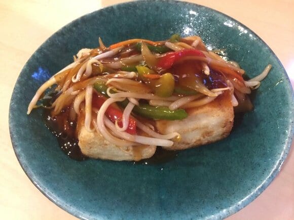 豆腐の甘酢あんかけ