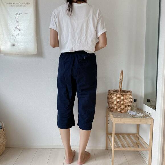 コットンリラコを着た様子後ろ