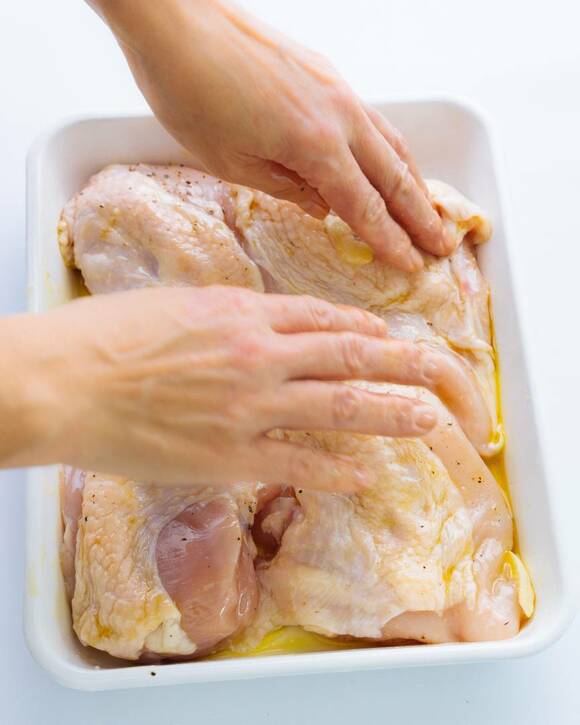 鶏肉にすり込む