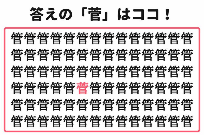 漢字探しクイズ（答え）
