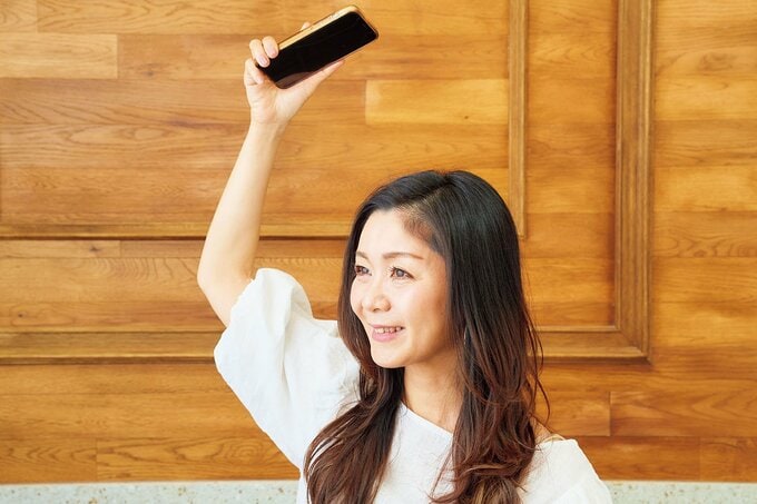 スマホで自分の髪の状態を撮影