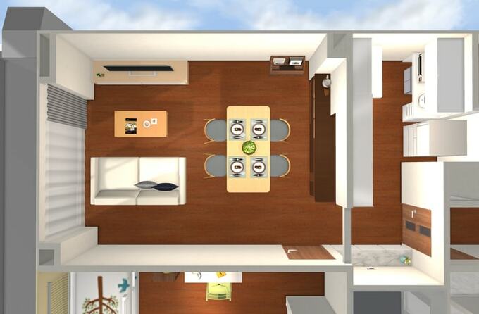 模様替えする前のリビングダイニング