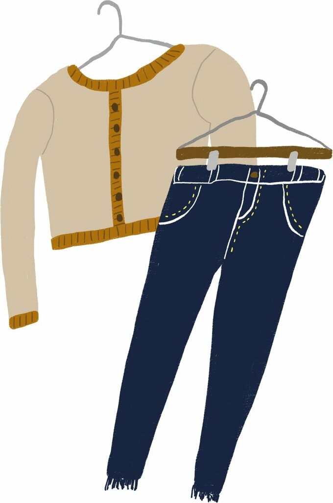 イラスト衣類上下