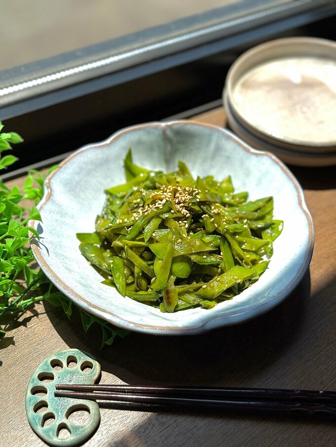 絹さやのきんぴら