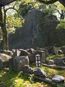 「武者返し」と呼ばれる石垣も多くの場所が被害を受けました。