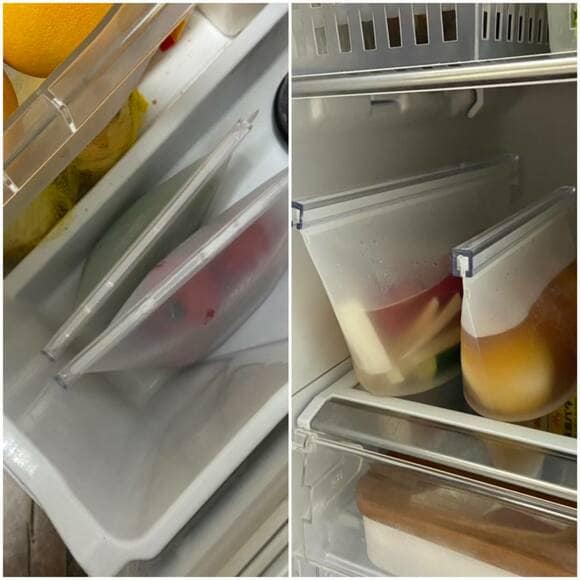 冷蔵庫にシリコーン保存袋
