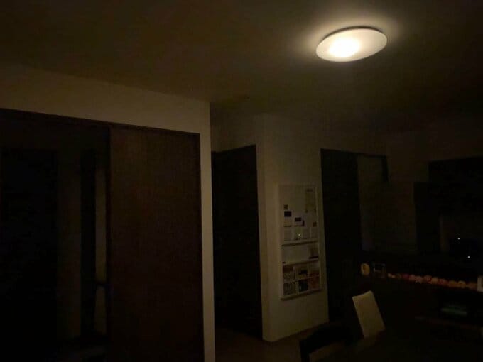 常夜灯のついたLDK