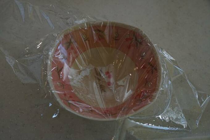 耐熱容器にラップ