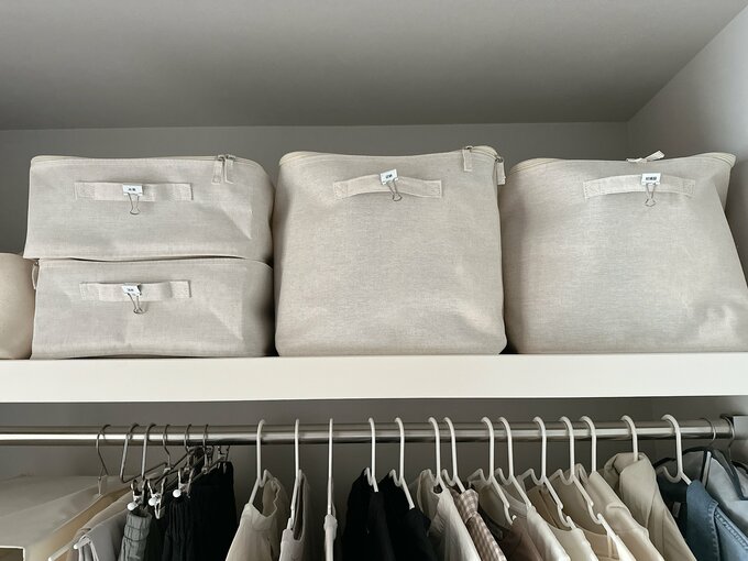 無印良品の「ポリエステル麻 ソフトボックス フタ式」