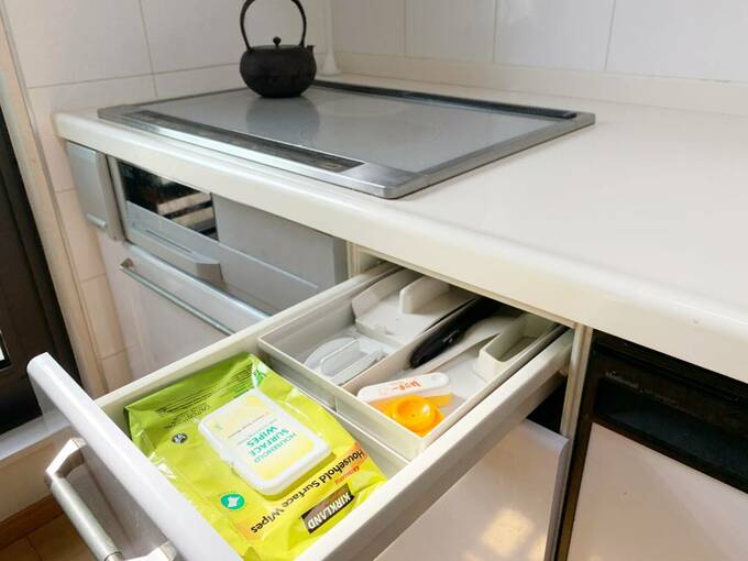 キッチン引き出しにシート