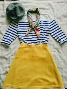 ボーダーで若見えコーデ