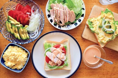 家族でサンドイッチパーティ。サラダチキン活用で簡単おいしい