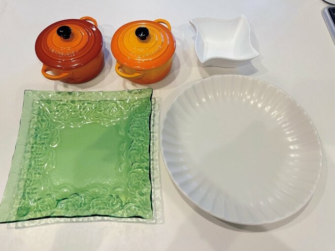 並べられたお客さま用食器