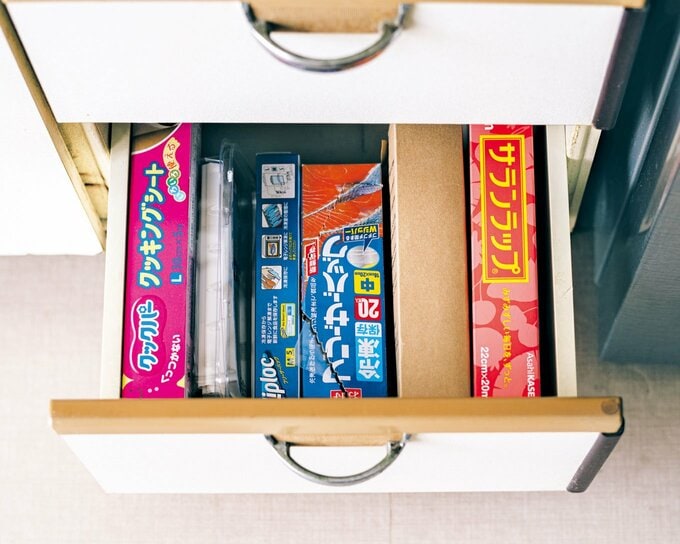 引き出しの中のストック