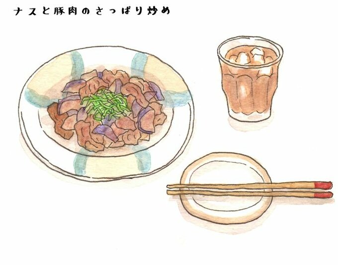 ナスと豚肉