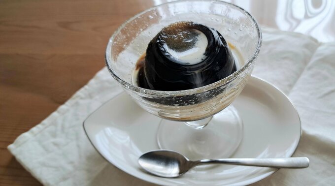 コーヒーゼリーの盛りつけ例