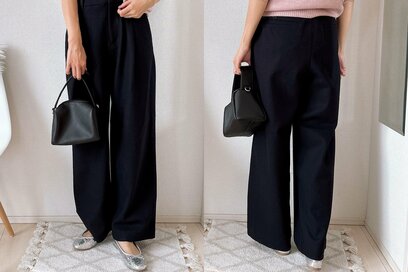 ユニクロの優秀「タックワイドパンツ」がもう手放せない。大人きれいめコーデ3つ