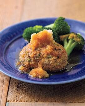 豆苗のヘルシーハンバーグ。おからパウダーで糖質オフレシピ