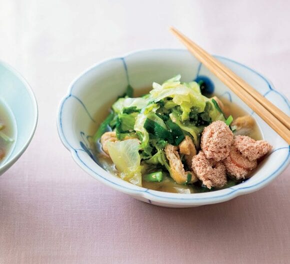 レタスとニラの煮びたし