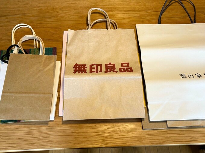 紙袋の仕分け