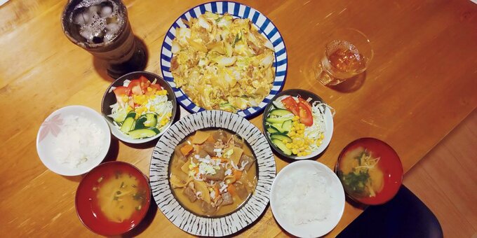 こんにゃくと大根のみそ煮献立