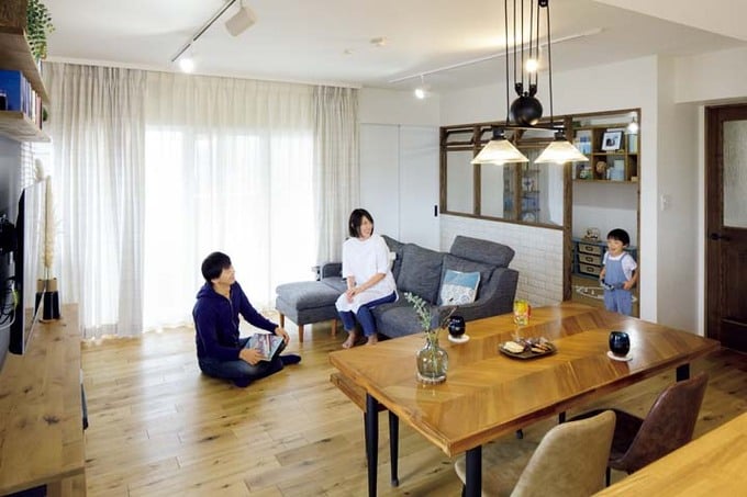 リビングダイニングとつながるキッズスペース