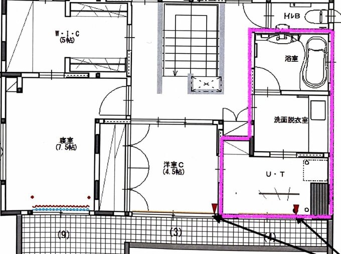 2階の間取り図
