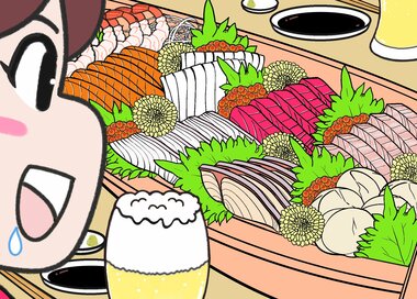 豪華なお刺身盛りにわくわく！5つ見つけたらエラい間違い探し