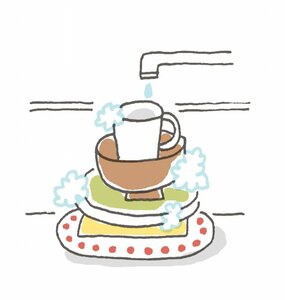 洗い物は“タワー洗い”が基本