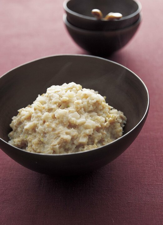 すりおろしレンコンの鉢蒸し