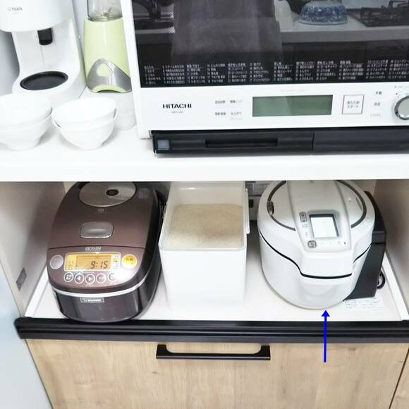 炊飯器と同じくらいのサイズ