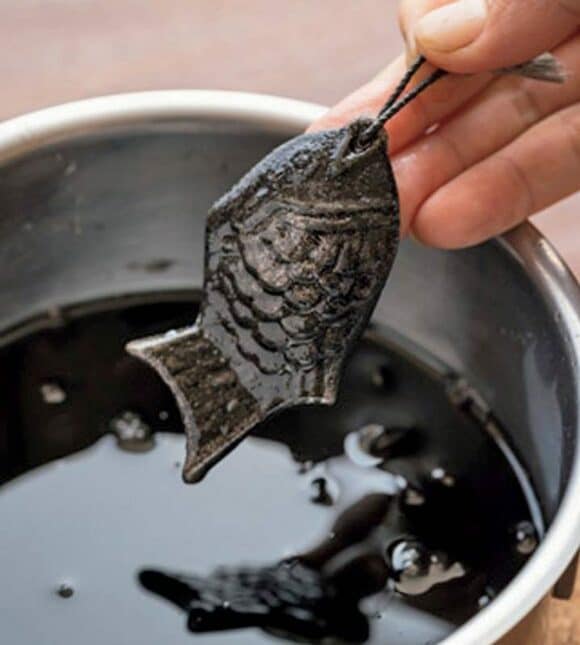 鉄製品をお鍋にいれて冷ます