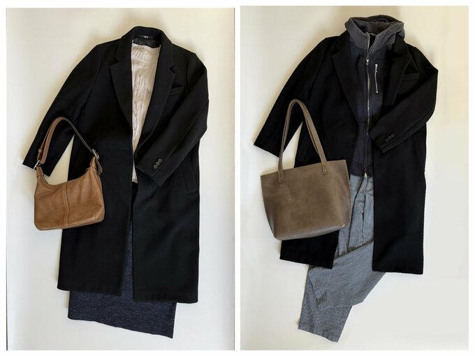 ユニクロのチェスターコートコーデ