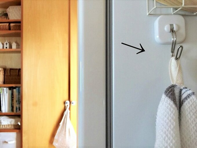 冷蔵庫にタオル