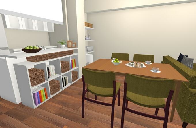 LDに収納を増やしスッキリ