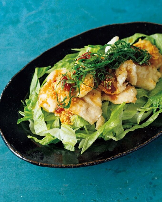 青ジソたっぷり油淋鶏