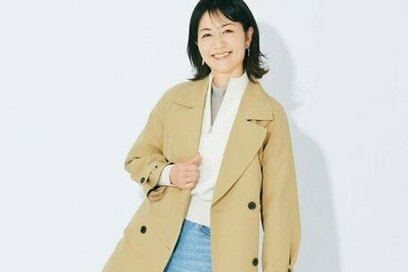 40代、定番トレンチコートは「GU」が買い。シワになりにくく、シルエットが優秀