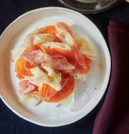 大根とニンジンと生ハムのサラダ