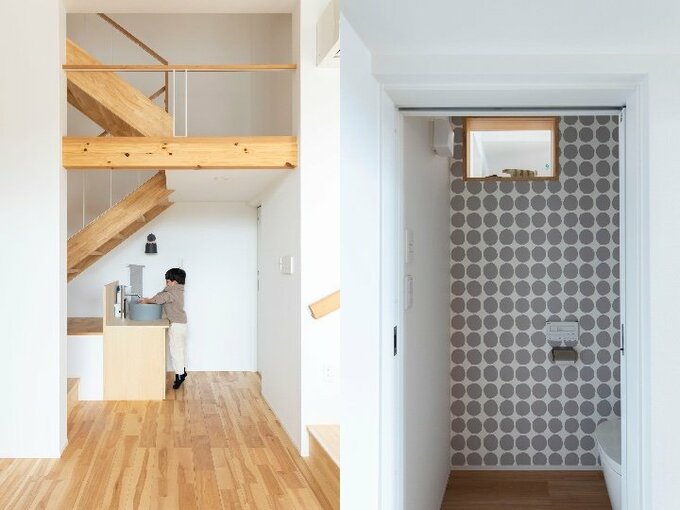 洗面カウンターとトイレ