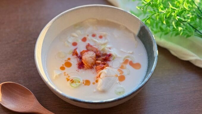 豆乳キムチ鍋風スープ