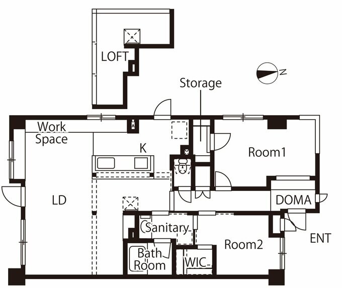 リノベーション後の間取り図