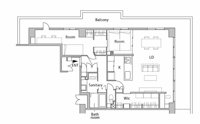 リノベーション後の間取り図