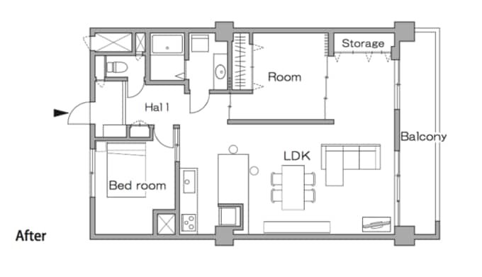 リノベーション後の間取り図