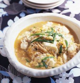 豆腐とエノキの卵とじ。ちょっと体調がすぐれないときに