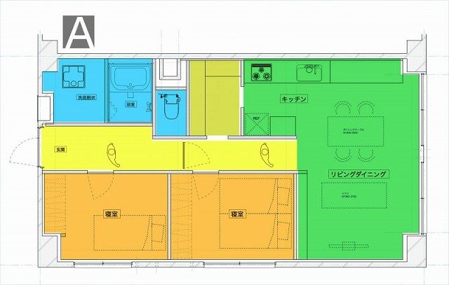 岡野邸A案の間取図