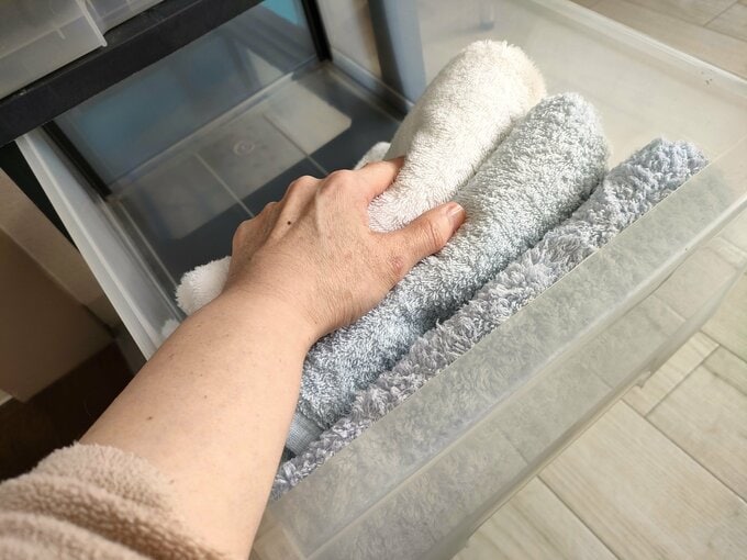 タオルを収納している写真