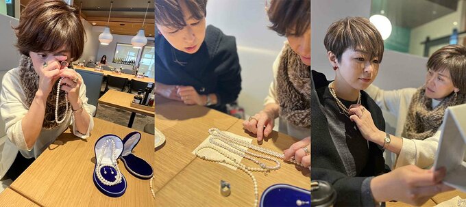 打合せを重ねて、私に似合うデザインと長さに調整します