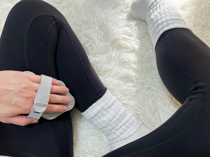 太ももに使ってみた様子