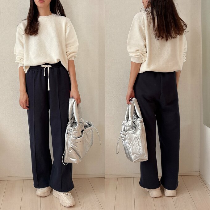 スウェパン合わせも部屋着っぽくならない